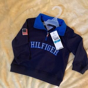 NWT TOMMY HILFIGER Zip Jersey in Navy, size 24 months $29.50 MSRP